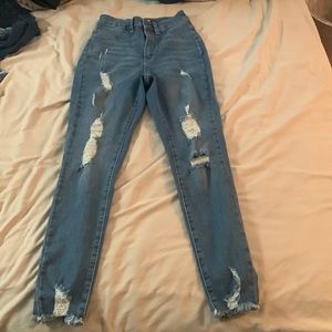 Fashion nova ripped style skinny jeans